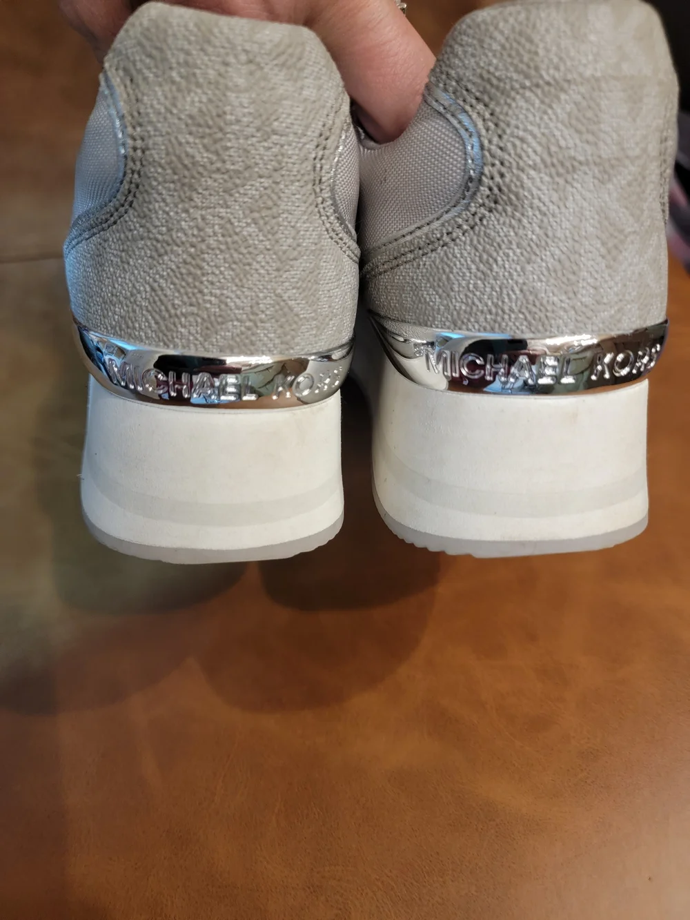 Michael Kors Light Gray Lace-Up Sneakers